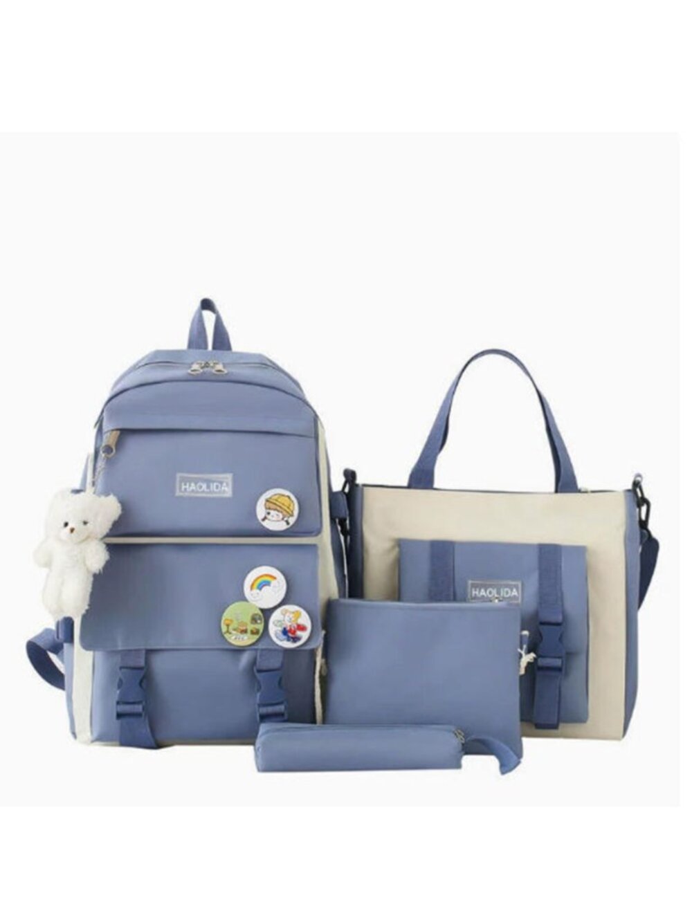 4Pcs/Set Fashion Large Capacity 4 in 1 Backpack Multifunction Breathable School